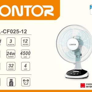 Lontor Rechargeable Table Fan